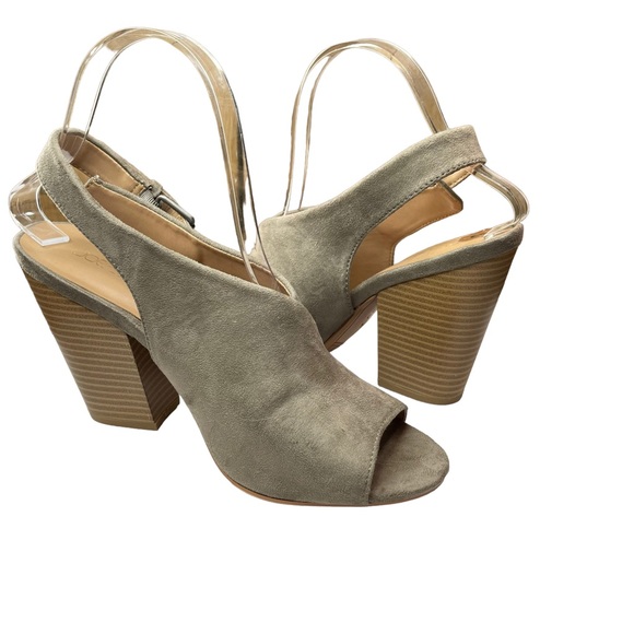 Joe’s Cameron chunky heel taupe tan khaki strappy heels women’s shoes size 8 - Picture 8 of 15
